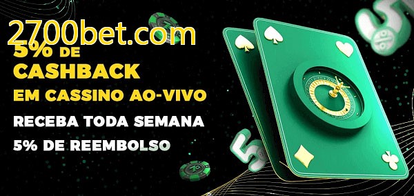 Promoções do cassino ao Vivo 2700bet.com